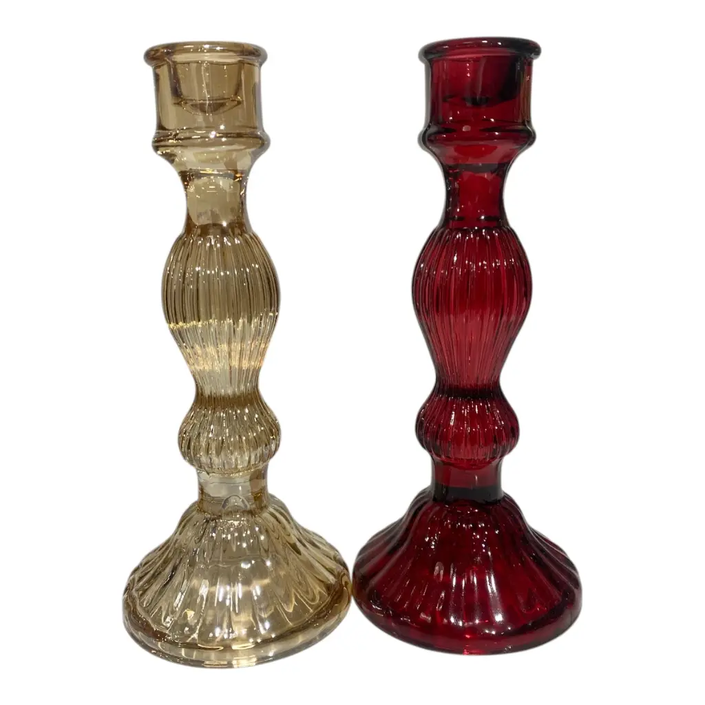 CANDELABRO VIDRIO SURT REF:HM1166 (8.8X20CM)