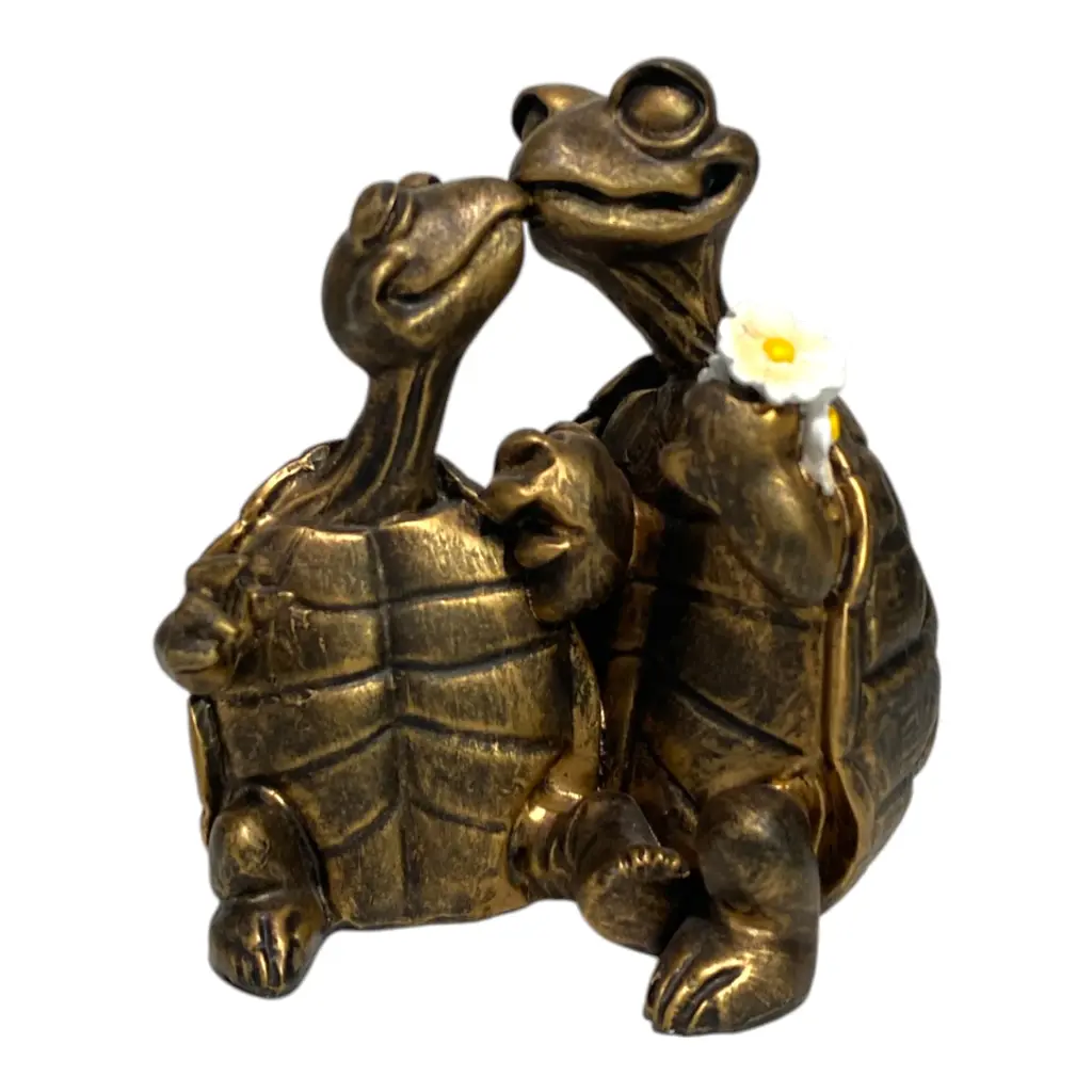 PAREJA TORTUGAS POLIRESINA 11X8.5X12.5CM 