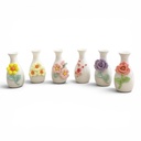 FLORERO MINI PORCELANA DISEÑO 3D 10CM