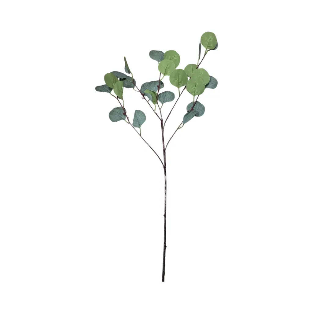 RAMA HOJA DE EUCALIPTO COLOR VERDE 90CM