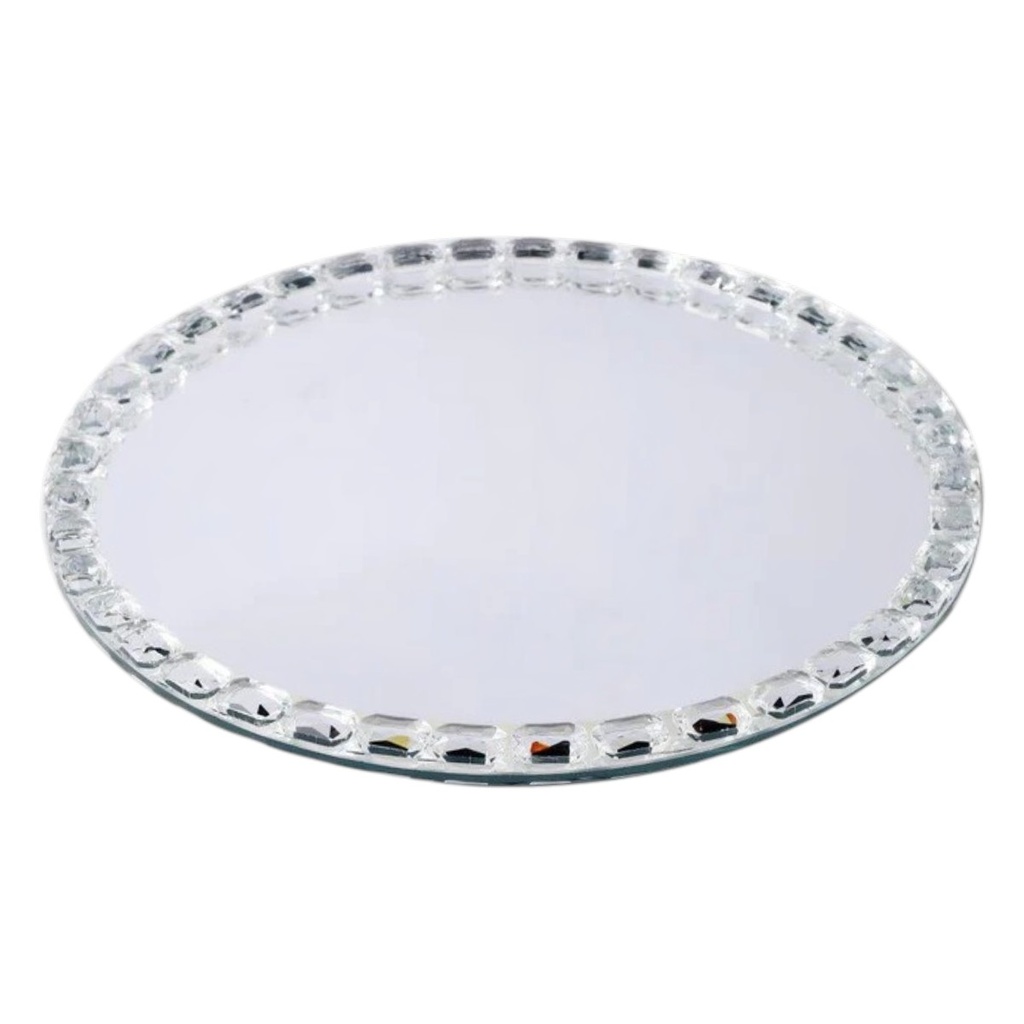 BANDEJA GIRATORIA DE VIDRIO/ESPEJO 30X3CM