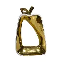 PERA DE CERAMICA BLANCO/DORADO 18.5X7X28.5CM 