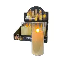 VELA LED CON CANDELABRO, ACRILICA 5X15CM 