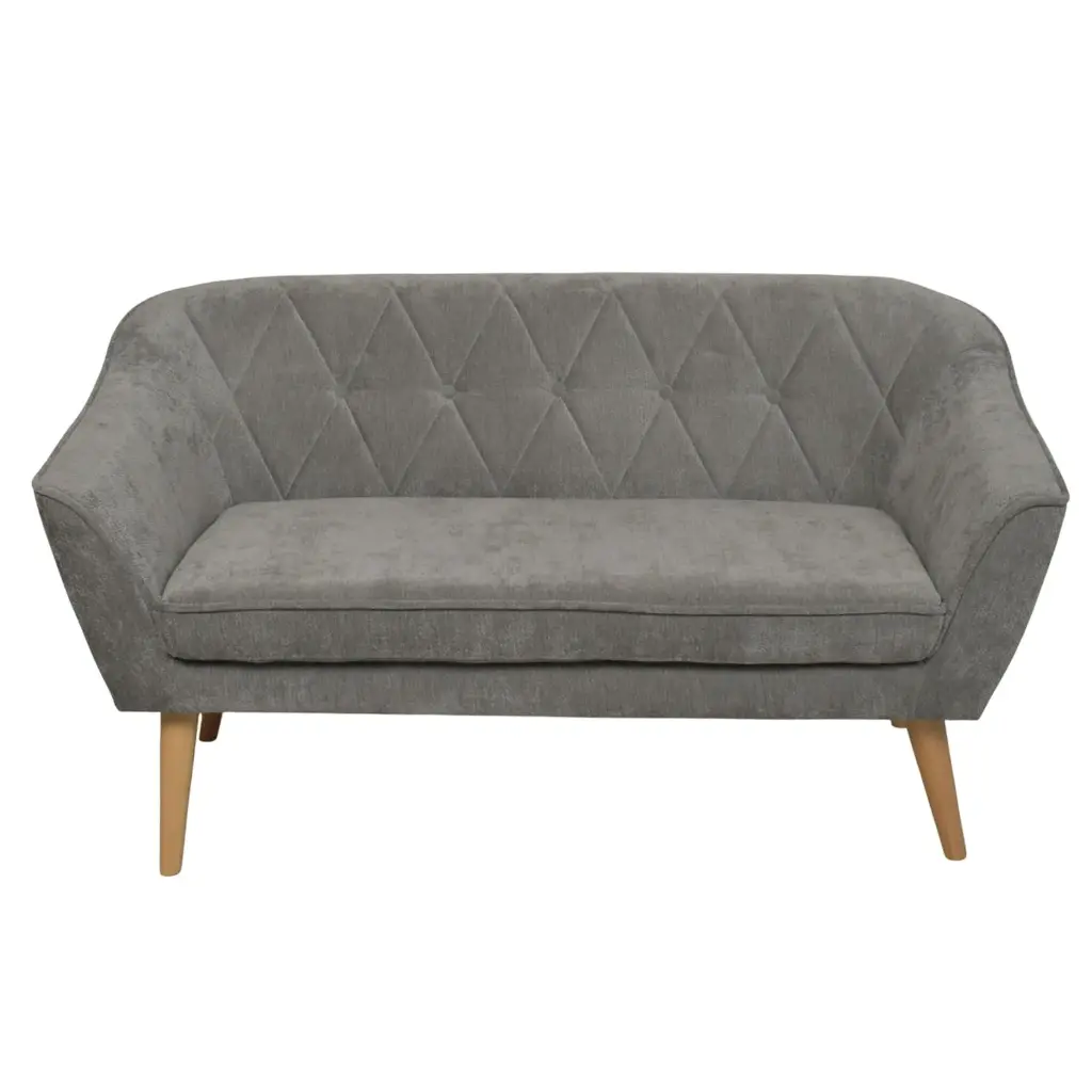SOFA MADERA EUCALIPTO COLOR GRIS REF:JH2101-2S/F7030-15 139X70X73CM
