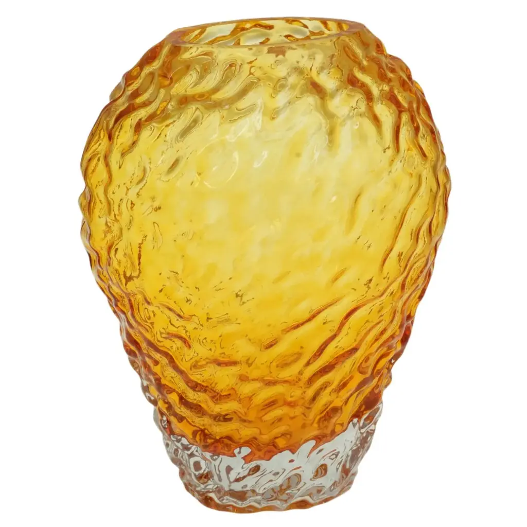 FLORERO DE VIDRIO AMBAR INFINITO REF:HM1757/HSS1925 19X11X26CM