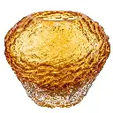 FLORERO DE VIDRIO AMBAR INFINITO REF:HM1756/HSS2018 20X11X18CM 