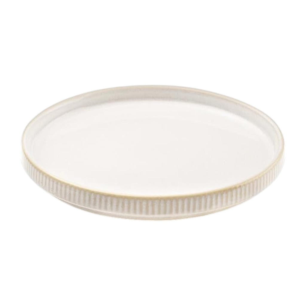 Plato tendido de cerámica beige Ø28CM  REF:HM2056/TJL-25ST1216077