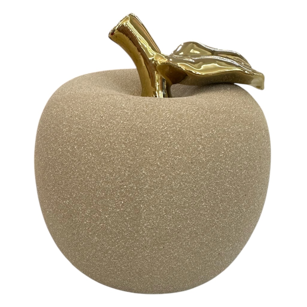 MANZANA DECORATIVA TONO ARENA 12X14CM