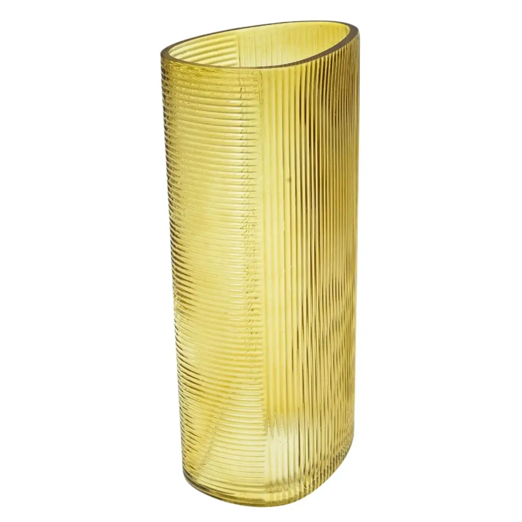 FLORERO DE VIDRIO VITRA PRISM  REF:HM1755 13X30CM 