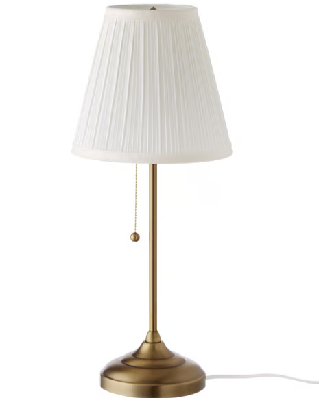 LAMPARA DE MESA METALICA DORADA 22X57CM