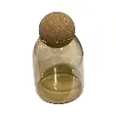 FRASCO DE VIDRIO CON TAPA DE CORCHO 9X14CM 400ML  