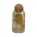 FRASCO DE VIDRIO CON TAPA DE CORCHO 9X19CM 600ML   