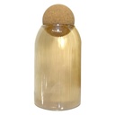 FRASCO DE VIDRIO CON TAPA DE CORCHO 9X19CM 600ML   