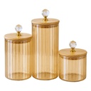 FRASCOS DE VIDRIO AMBAR CILINDRO SETX3 9X14CM, 9X20CM, 9X25CM