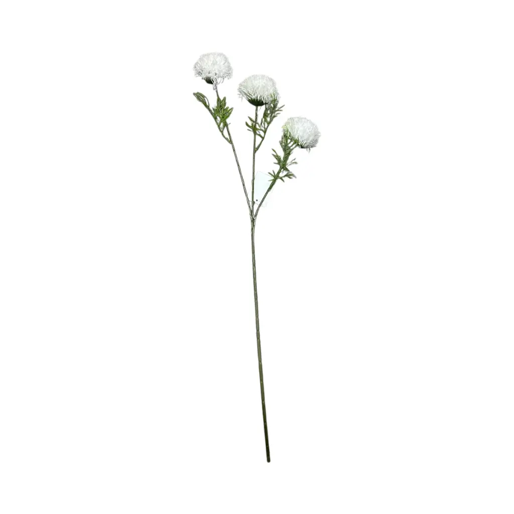 FLOR ARTIFICIAL DIANTHUS VERDE. VERDE - BLANCO 75CM