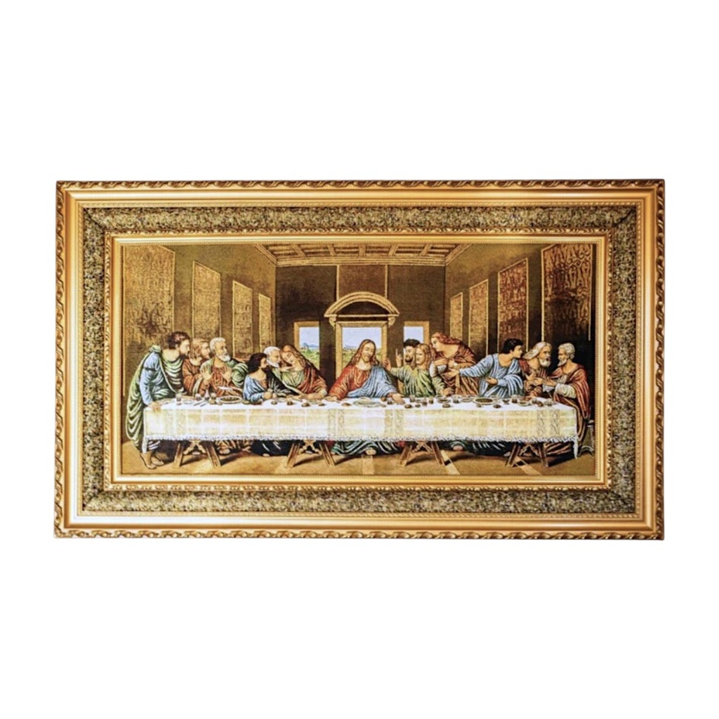 CUADRO ULTIMA CENA CON GOBELINO 49X67CM 
