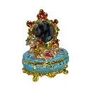 JOYERO COQUETA METAL ENLOSADO 7X5X9CM
