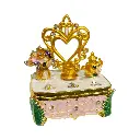 JOYERO COQUETA METAL ENLOSADO 5.5X4X7CM