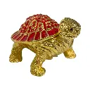 JOYERO TORTUGA METAL ENLOSADO 8X5X4.5CM