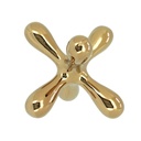 Adorno decorativo molécula dorada, material: cerámica 15x15x10cm