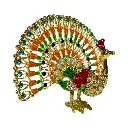 JOYERO PAVO REAL METAL ENLOSADO 14X9X11CM
