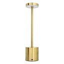 LAMPARA DE MESA TÁCTIL /RECARGABLE USB C, METALICA, 3TIPOS DE LUZ 8X34.5CM