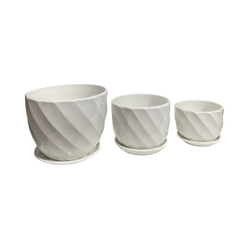 MACETA SETX3 DE CERAMICA 21X18CM, 17X14CM, 14X11CM