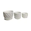 MACETA SETX3 DE CERAMICA 21X18CM, 17X14CM, 14X11CM