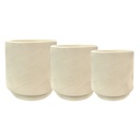 MACETA SETX3 DE CERAMICA 23X21CM, 19X18.5CM, 15X16CM