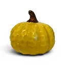 CALABAZA DE CERAMICA DOS COLORES, 9X8 CM 