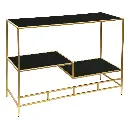 CONSOLA METALICA C/REPISAS DE VIDRIO REF:ES29769 100X35X80CM 
