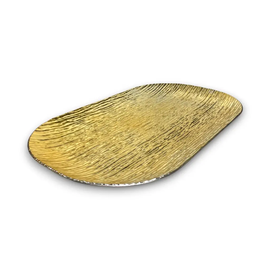 BANDEJA DORADA CON TEXTURA PVC REF:ES29235G 43X25CM