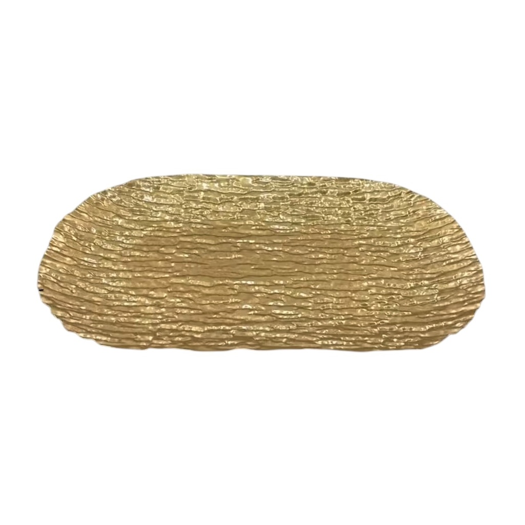 BANDEJA DORADA CON TEXTURA PVC REF:ES29235P 35X21.5CM