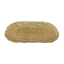BANDEJA DORADA CON TEXTURA PVC REF:ES29235P 35X21.5CM