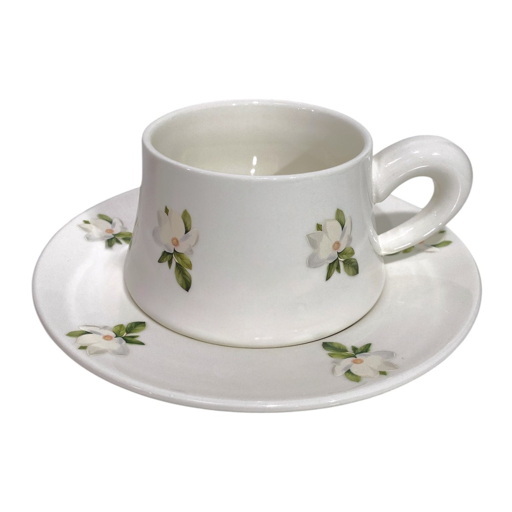 TAZA C/PLATO MAGNOLIA CERAMICA SETX2PCS. 250ML