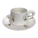 TAZA C/PLATO MAGNOLIA CERAMICA SETX2PCS. 250ML