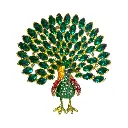 JOYERO METALICO/ENLOSADO PAVO REAL 9X10CM 