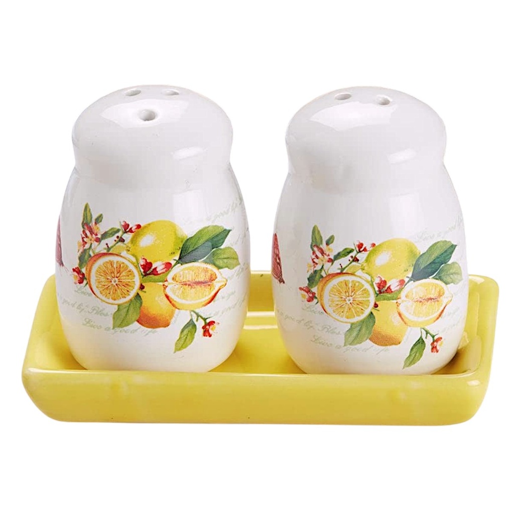 SALERO PIMENTERO LIMON DE CERAMICA 12.5X7X8.5CM