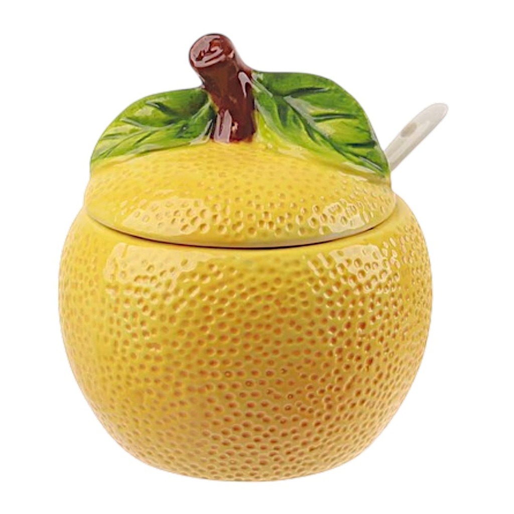 AZUCARERA DE CERAMICA DISEÑO DE LIMON 11X12CM