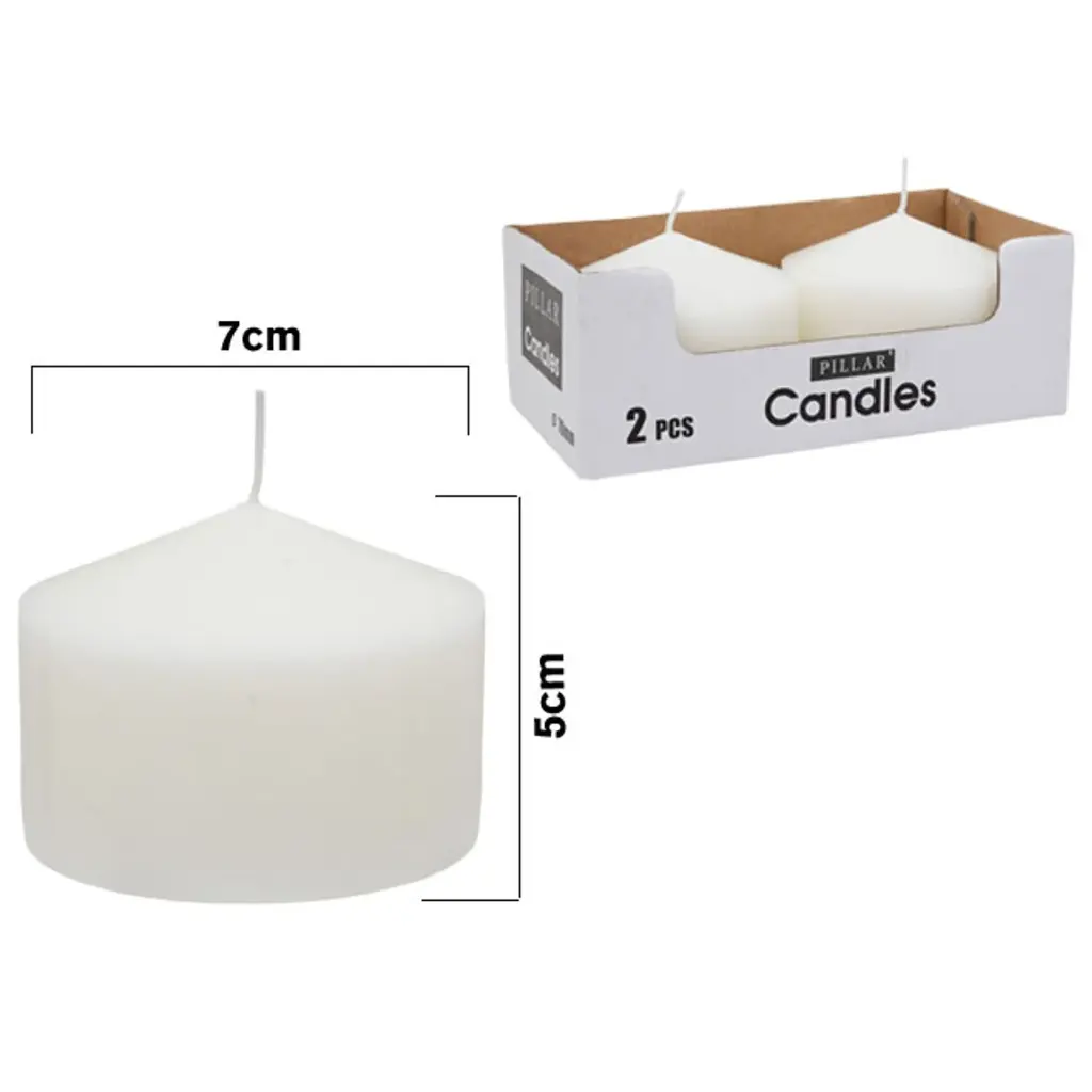 VELA DEC. SETX2PCS. BLANCA REF:ES29287 7X5CM