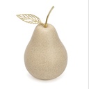 Pera Decorativa de Cerámica Beige, estilo Nórdico, Minimalista. 9x13cm  