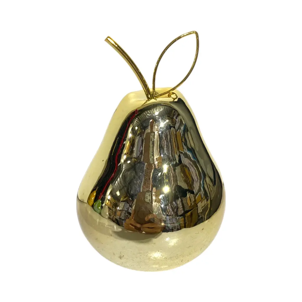 Pera Decorativa de Cerámica Premium, estilo Glam. 9x16cm 