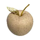 Manzana Decorativa de Cerámica Beige, estilo Nórdico, Minimalista. 10x12cm