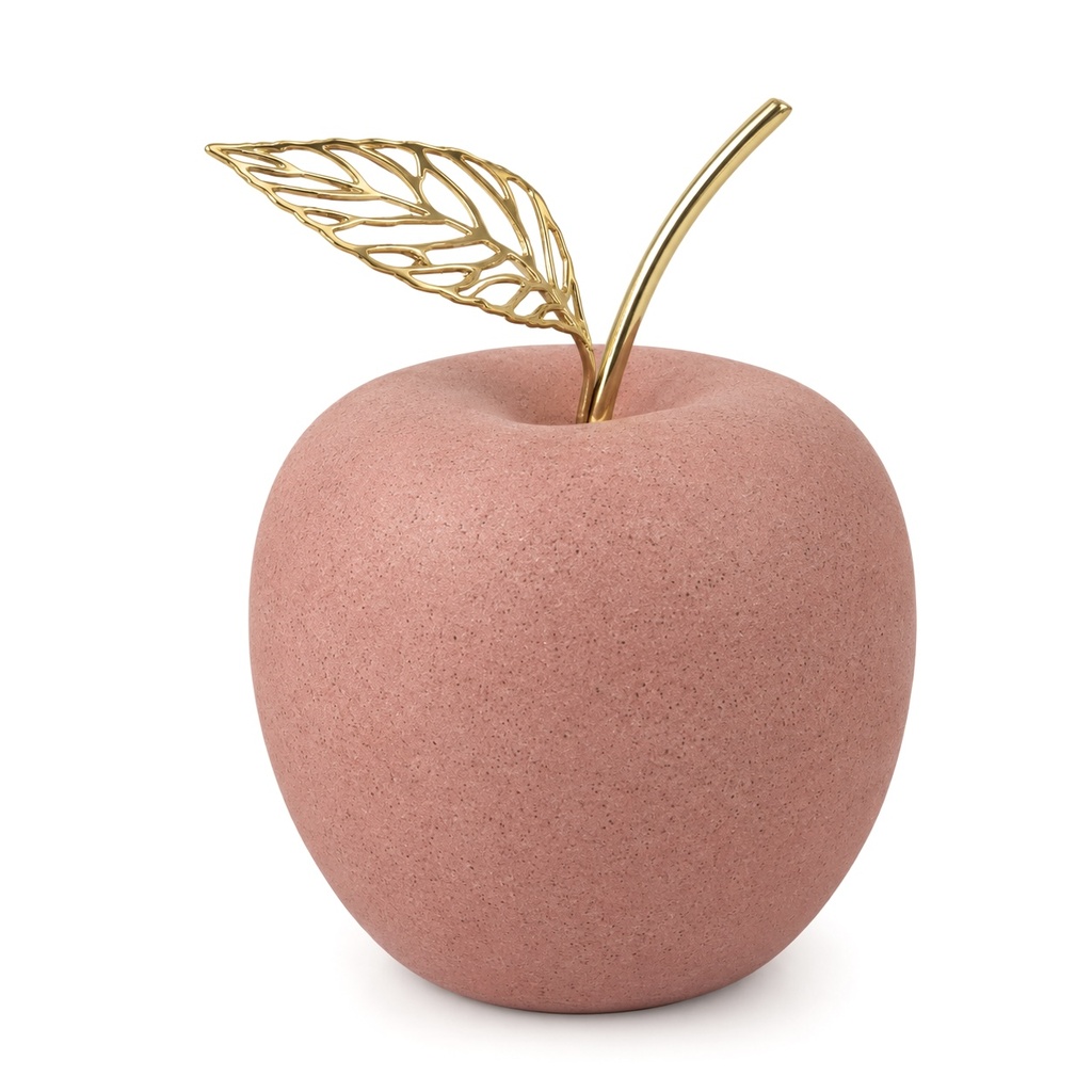 Manzana decorativa de cerámica, estilo nórdico, 2 tonos. 9x11cm 