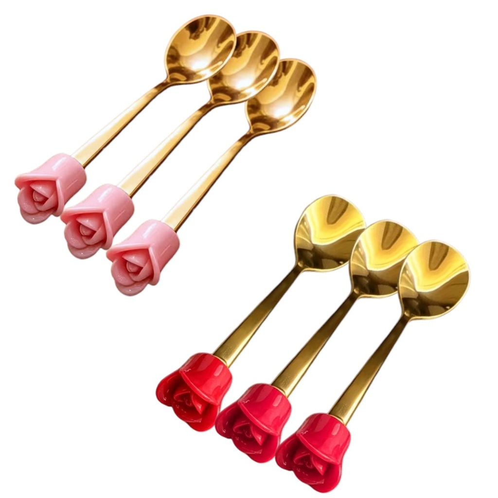 SET DE 3 CUCHARAS TULIPAN ACERO INOXIDABLE 13.5CM