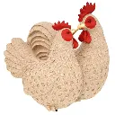 Gallo y Gallina de resina Estilo Rustico Moderno (Chic) Ref: TG172697 19x15x19cm 