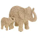 Figura Decorativa Elefante y Cría de Poliresina - Estilo Natural Morani, Ref:TG173193 27x14x17cm