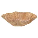 Bandeja Decorativa Ondulada de Poliresina Dorada - Estilo Moderno Chic. Ref:TG172150 21x20x6cm 