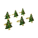 Aros de Servilleta árbol navideño, setx6pcs. 5cm