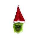 Mascara de Grinch, realista de hule. 15x25cm